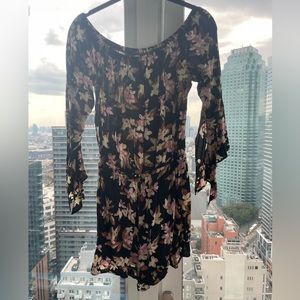 Floral off shoulder romper